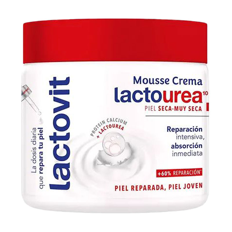 Зволожувальний крем-мус для обличчя та тіла Lactovit Lactourea Mousse Creme, 400 мл